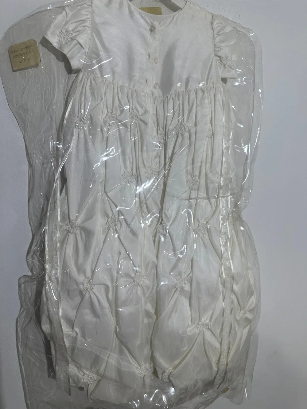 Ivory Girls' Special Occasion Dress with Puff Sleeves